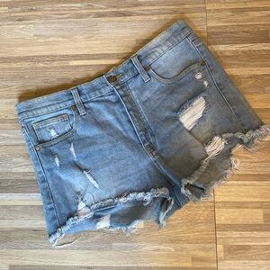NWOT CELEBRITY PINK distressed high rise jean shorts size juniors 11